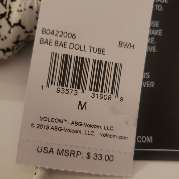 Volcom Bae Bae Doll Tube Top Sz M - Picture 12 of 12